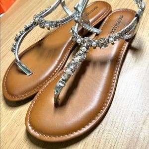 Marbella pearl and jewel sandals